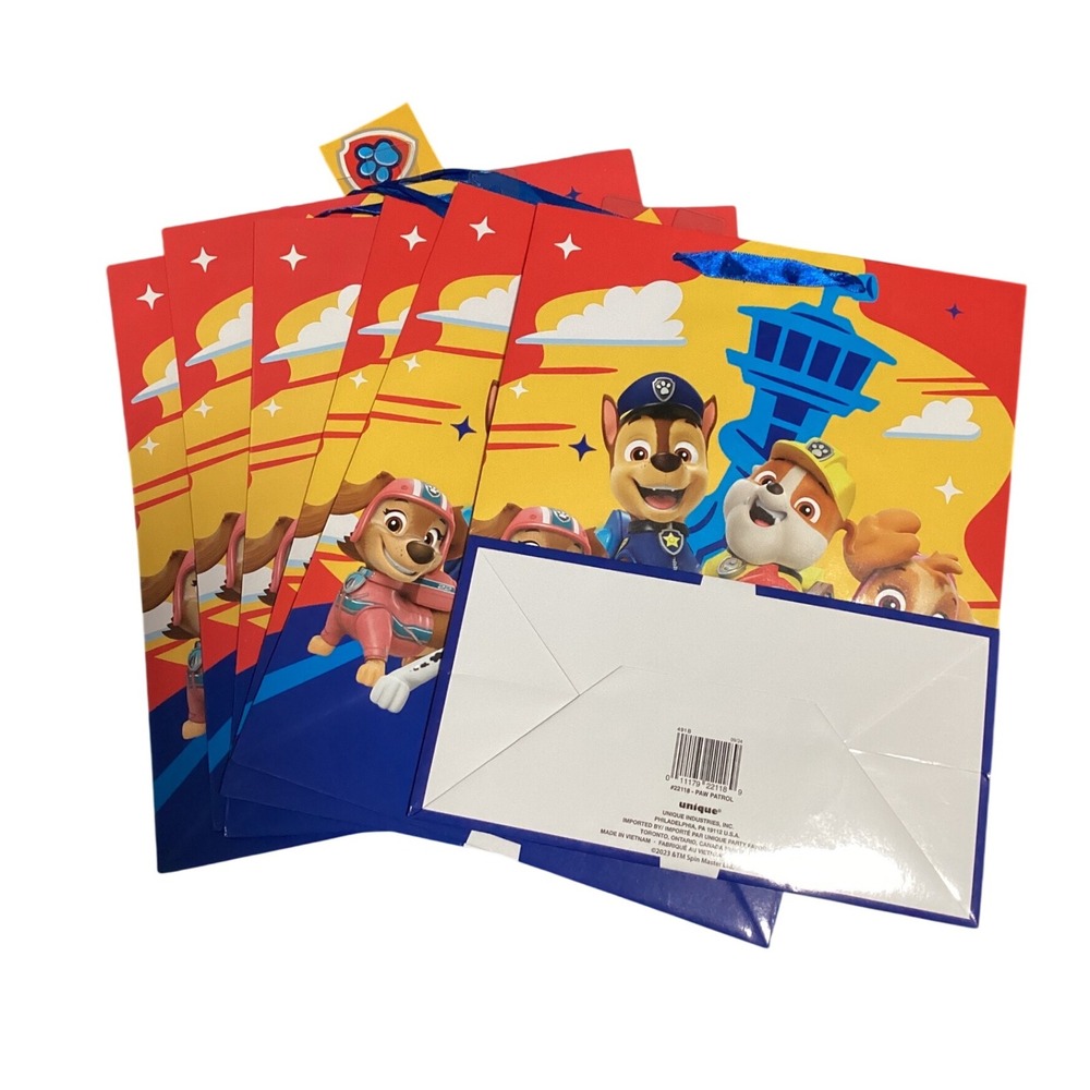 Paw‎ Patrol Gift Bags Birthday Party Favors Pack of 6